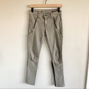 Rag & bone • moto equestrian skinny jeans 25 iron and black
